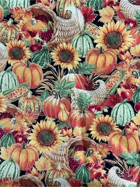 NEW Cotton Autumn Fall Fabric Remnant from smoke-free sewing room 2 pieces below